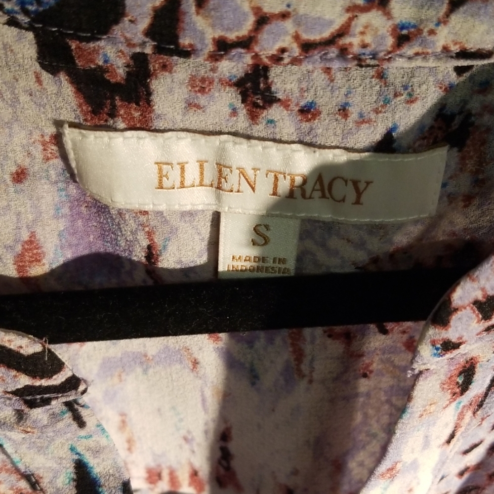 Ellen Tracy long sleeve vintage silky blouse - Picture 2 of 5